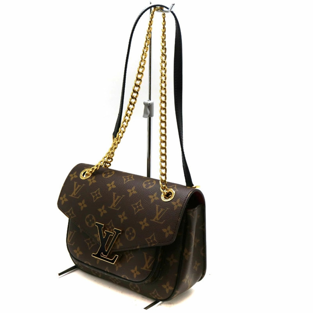 LOUIS VUITTON Passy Shoulder Bag LV Monogram Canvas Brown